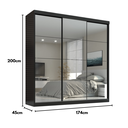 Ver imagem 4 de Guarda Roupa Casal Paris 2gav C/esp Nas 3pts Corre Onix