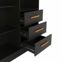 Ver imagem 4 de Guarda-Roupa 4 Portas 200,5x120,4cm Amanda Yescasa Preto