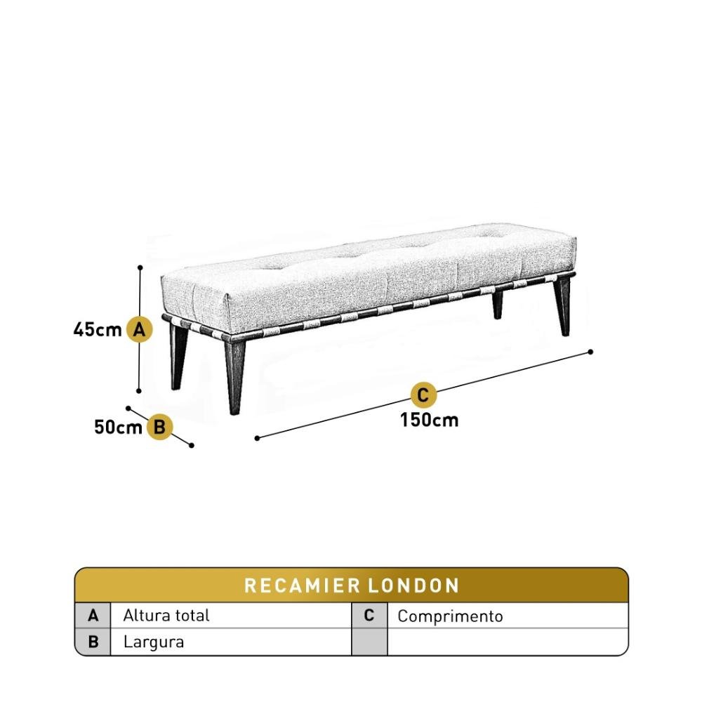 Recamier Valentin Luxo Madeira Maciça Castellar Móbile Corino Caramelo - 3