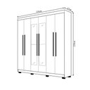 Ver imagem 4 de Guarda Roupa Casal Doral 6 Portas de Bater 2 com Espelhos 2 Gavetas Nature G98 - Gran Belo