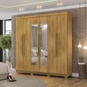 Ver imagem 1 de Guarda Roupa Casal Doral 6 Portas de Bater 2 com Espelhos 2 Gavetas Nature G98 - Gran Belo