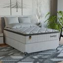 Ver imagem 1 de Cama Box Casal + Colchão Comfort Class Pillow Top 138x188 Branco/suede Branco