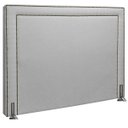 Ver imagem 3 de Cabeceira para Cama Box com Frame Casal 138cm Cravejada Dama Linho Bouclê Cinza Sofa Store