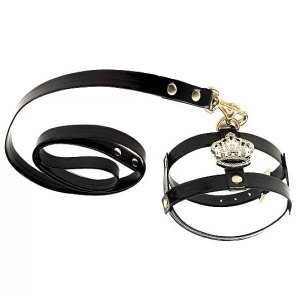 Coleira Peitoral com Guia para Cães Princess Preta Bicho com Luxo - Preta 3 Peitoral (60cm) Guia (1,