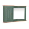 Gabinete para Banheiro 2 Portas com Cuba e Espelheira Dália 3058 - Verde Musgo/imbuia Glazer - 5