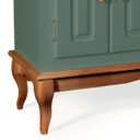 Ver imagem 4 de Gabinete para Banheiro 2 Portas com Cuba e Espelheira Dália 3058 - Verde Musgo/imbuia Glazer