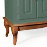 Gabinete para Banheiro 2 Portas com Cuba e Espelheira Dália 3058 - Verde Musgo/imbuia Glazer - 4