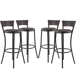 Kit 4 Banquetas Alta Forts Fibra Sintética UV Para Área De Churrasco, Jardim, Bar, Piscina, Área De  - 1