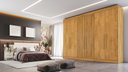 Ver imagem 1 de Guarda Roupa Casal 6 Portas com 2 Portas Ripadas Potente - Móveis Europa