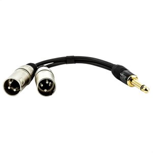 Cabo Adaptador P10 Mono para 2 Xlr Macho - 5 Metros