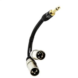 Cabo Adaptador P10 Mono para 2 Xlr Macho - 5 Metros - 6