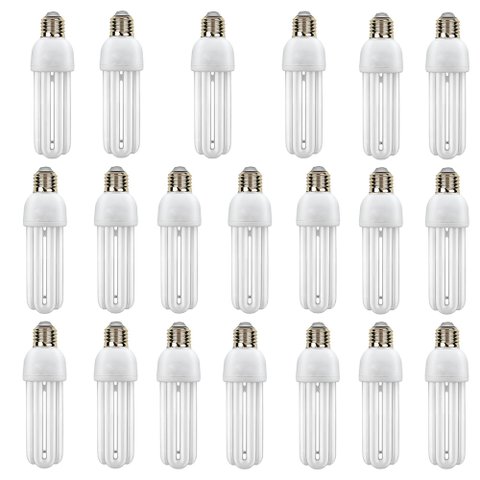 Lâmpada Fluorescente 15W Kit 20 Uni 220W Energia Branco Frio Iluminaçao Ambiente Casa Rua