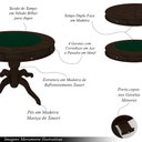Ver imagem 4 de Conjunto Mesa de Jogos Bellagio e 6 Cadeiras Madeira Poker Base Estrela Linho Offwhite/capuccino