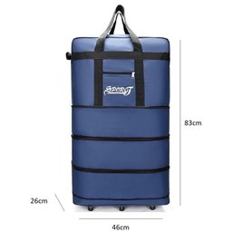 Bolsa Sacola de Viagem 4 em 1 Expansível com Rodinhas Mochila Gigante Impermeável para Compras e Car - 5