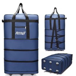 Bolsa Sacola de Viagem 4 em 1 Expansível com Rodinhas Mochila Gigante Impermeável para Compras e Car - 1