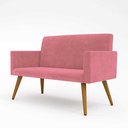 Ver imagem 1 de Namoradeira Poltrona Decorativa - Balaqui Decor Cor Rosa