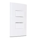 Ver imagem 1 de Interruptor Duplo Paralelo 4x2 Branco Sleek Margirius Cor:branco