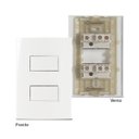 Ver imagem 2 de Interruptor Duplo Paralelo 4x2 Branco Sleek Margirius Cor:branco