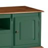 Conjunto Rack 60811m + Painel 50505 para Sala Pés Luiz Xv 1 Gaveta 2 Portas - Verde Musgo/imbuia - 3