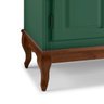 Conjunto Rack 60811m + Painel 50505 para Sala Pés Luiz Xv 1 Gaveta 2 Portas - Verde Musgo/imbuia - 4