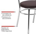 Ver mais imagens de Conjunto 4 Cadeiras para Cozinha Debrum Yescasa Cromado/Marrom