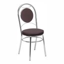 Ver imagem 4 de Kit 4 Cadeiras para Sala de Jantar CC10 A109 Debrum Yescasa Cinza/Cromado/Marrom