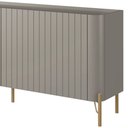 Ver imagem 5 de Rack para Sala de Estar Tv 75 Pol 4 Portas Brise Pés Industrial Dourado Alef I03 Grigio - Lyam Decor