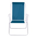 Ver imagem 2 de Cadeira Alta Conforto Alumínio Sannet Azul Marinho Mor