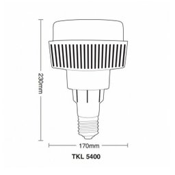 Lâmpada High LED 61W TKL 5400 Luz Branca 6500K Bivolt Taschibra - 2