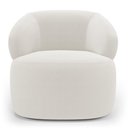 Ver mais imagens de Kit Poltrona Giratória e Sofá Orgânico Living Glee 03 Lugares 170cm Bouclê Off White - Desk
