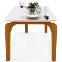 Ver imagem 3 de Mesa Capri 160cm Off White e 6 Cadeiras Marrom Cinza Escuro