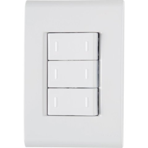 Conjunto 4x2 com 3 Interruptores Paralelos 10a 250v