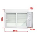 Ver imagem 2 de Janela Integrada Pvc 2 Folhas Vidro Liso com Cremona Motor Controle Remoto Itec