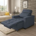 Ver imagem 2 de Poltrona Cadeira do Papai e Mamãe Reclinável Retrátil para Sala de Descanso Madri Grafite