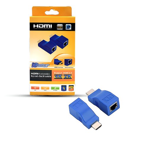 Adaptador Hdmi Rj45 30m Cat5e/6 Extensor Full Hd 1080p