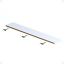 Ver imagem 3 de Prateleira Suporte Embutido 150x25x4cm Branca Conceito