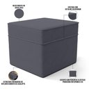 Ver imagem 5 de Poltrona de Amamentação com Balanço e Puff Mavie L02 Suede Cinza - Lyam Decor