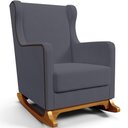 Ver mais imagens de Poltrona de Amamentação com Balanço e Puff Mavie L02 Suede Cinza - Lyam Decor