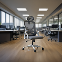 Ver imagem 2 de Cadeira de Escritório Ergonômica Giratória Office Presidente Columbus com Tela Mesh Cinza