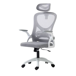 Cadeira de Escritório Ergonômica Giratória Office Diretor Columbus com Tela Mesh Cinza
