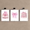 Ver imagem 2 de Kit 3 Quadro Decorativo Estudos Rosa Faculdade Livros Menina Quarto Qualidade Premium Moderno 28x20
