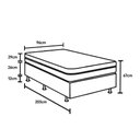 Ver imagem 2 de Cama Box Solteiro King House Espuma D33 San Diego One Face 96x203 Branco