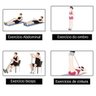 Exercicio Fisico Extensor Elastico Para Ginastica Academia resistência 4 tubos azul - 5
