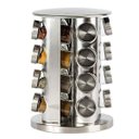 Ver imagem 1 de Porta Tempero Condimento Inox Vidro Giratorio Cozinha 16 Pts
