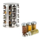 Ver imagem 3 de Porta Tempero Condimento Inox Vidro Giratorio Cozinha 16 Pts