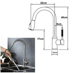 Torneira Goumet Pull Down Cozinha Metal Escovado Monocomando Bancada - 6