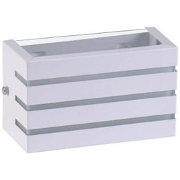 Arandela Frisada Luminária Branca Para Muro Parede Externa G9 - 1