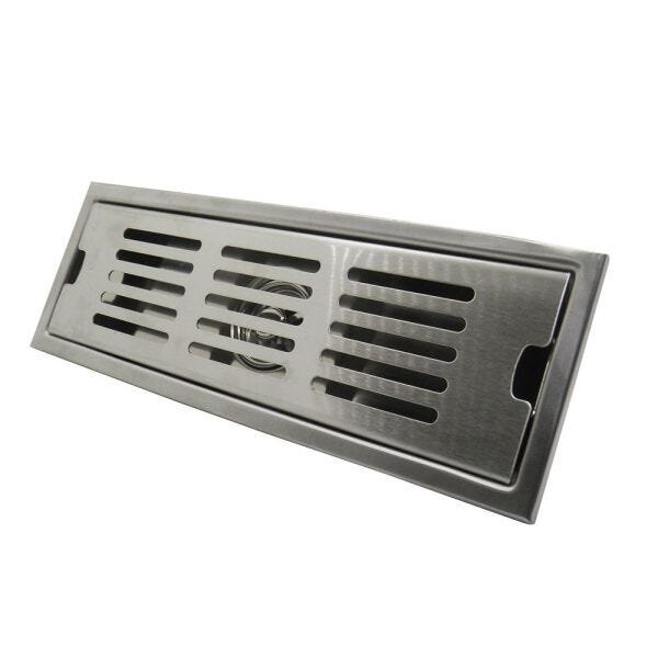 Ralo Grelha Linear Anti Insetos Metal 30x10 Banheiro - 1