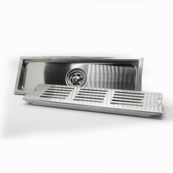 Ralo Grelha Linear Anti Insetos Metal 30x10 Banheiro - 4