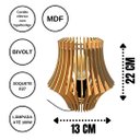 Ver imagem 3 de Abajur de Mesa em Mdf - Cor: Marrom